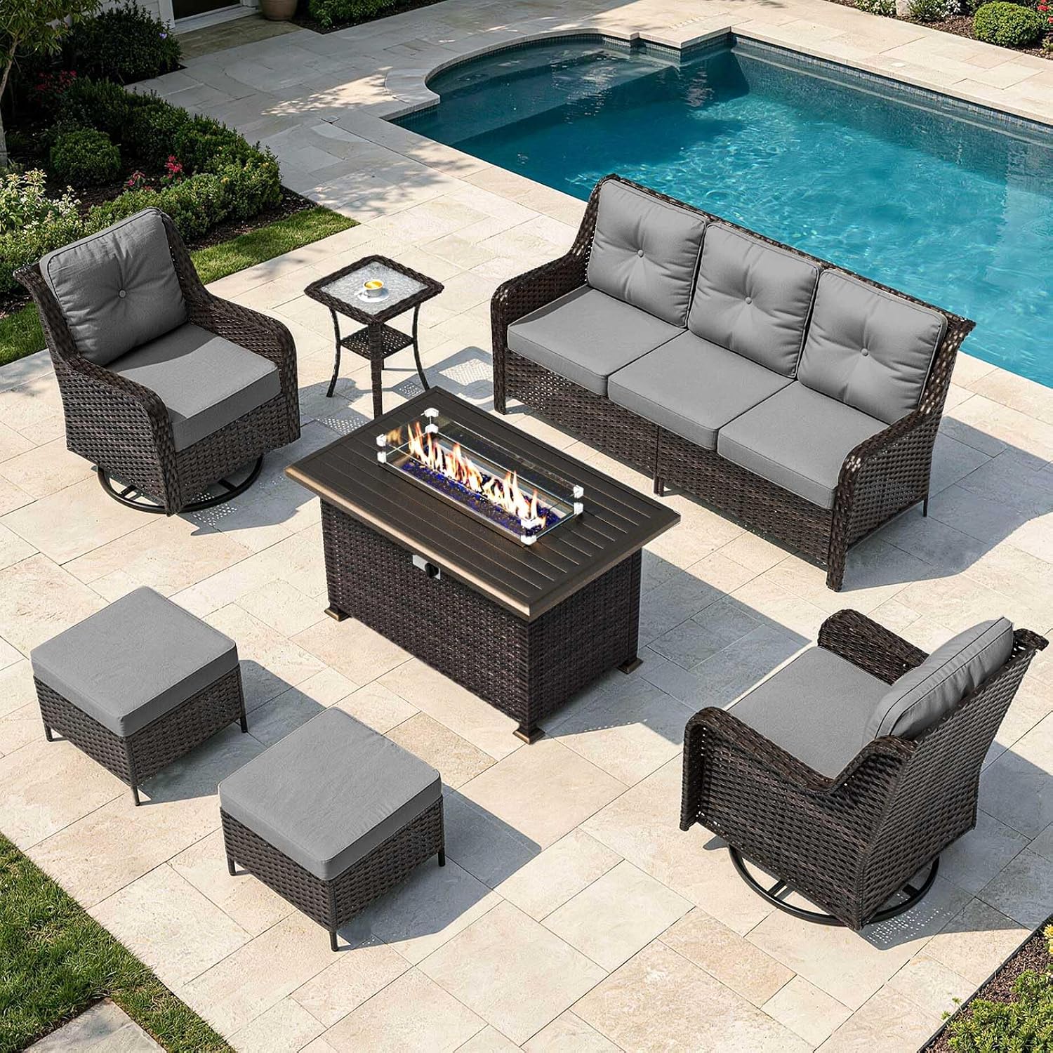 Outdoor Furniture Ideas - 7-Piece Patio Furniture Set, Outdoor Thick