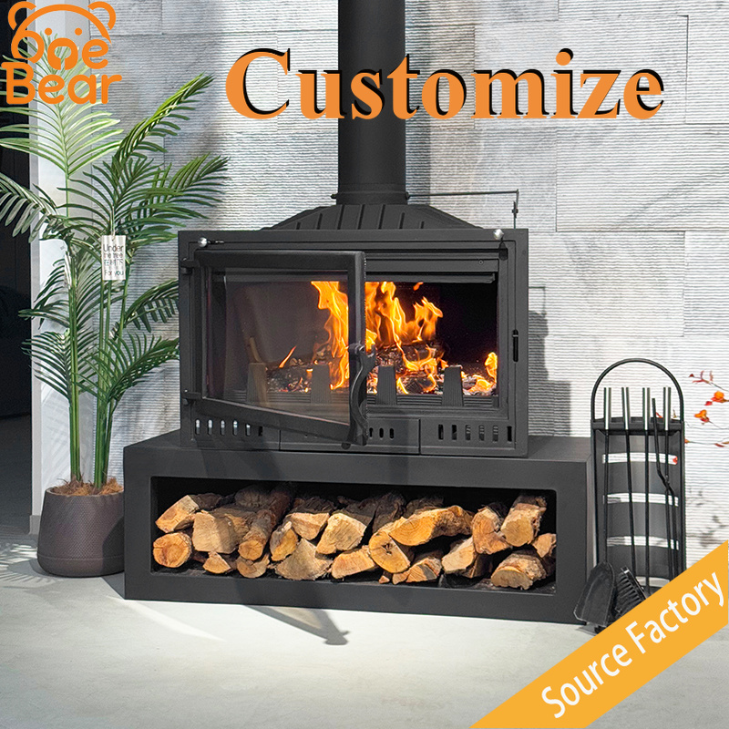Outdoor Furniture Wood - Customizable Embedded Wood Burning Fireplace European