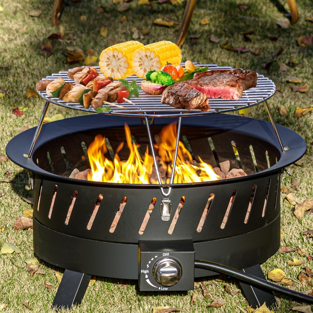 Fire Pit Bowl - 24 inch Portable Propane Fire Pits