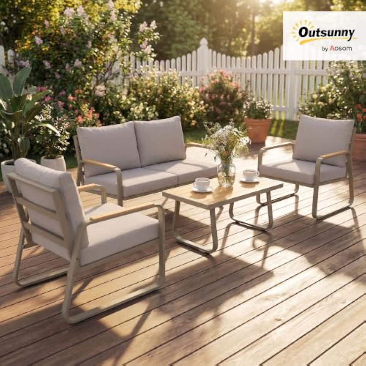 4-Piece Outdoor Lounge Collect - Outdoor Furniture Plus 评论和价格