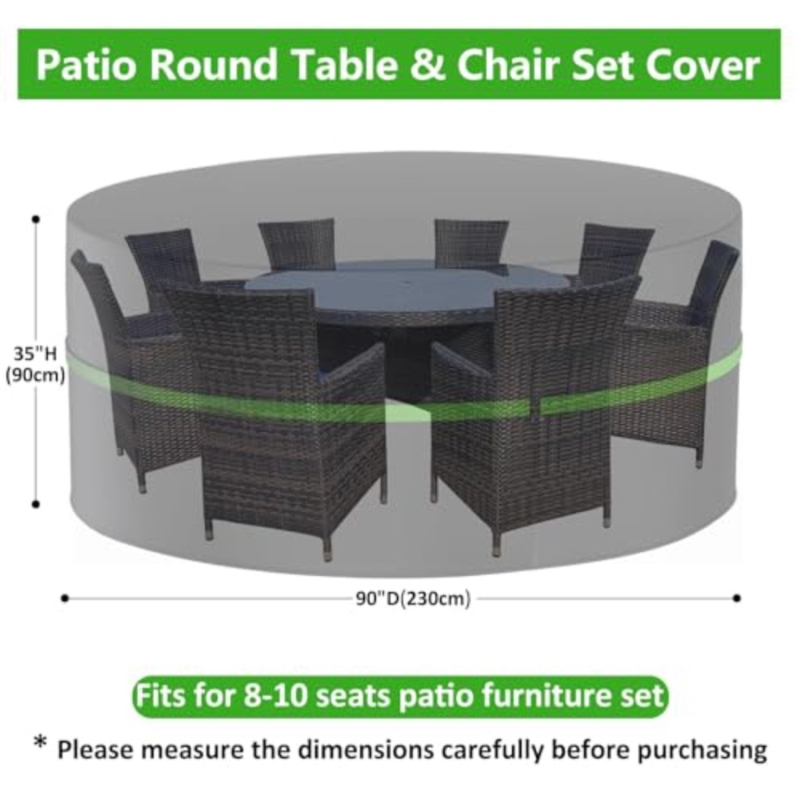 Round Patio Furniture Covers,  - Outdoor Furniture Cover Waterproof 评论和价格