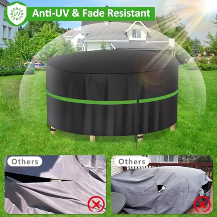 Round Patio Furniture Covers,  - Outdoor Furniture Cover Waterproof 评论和价格