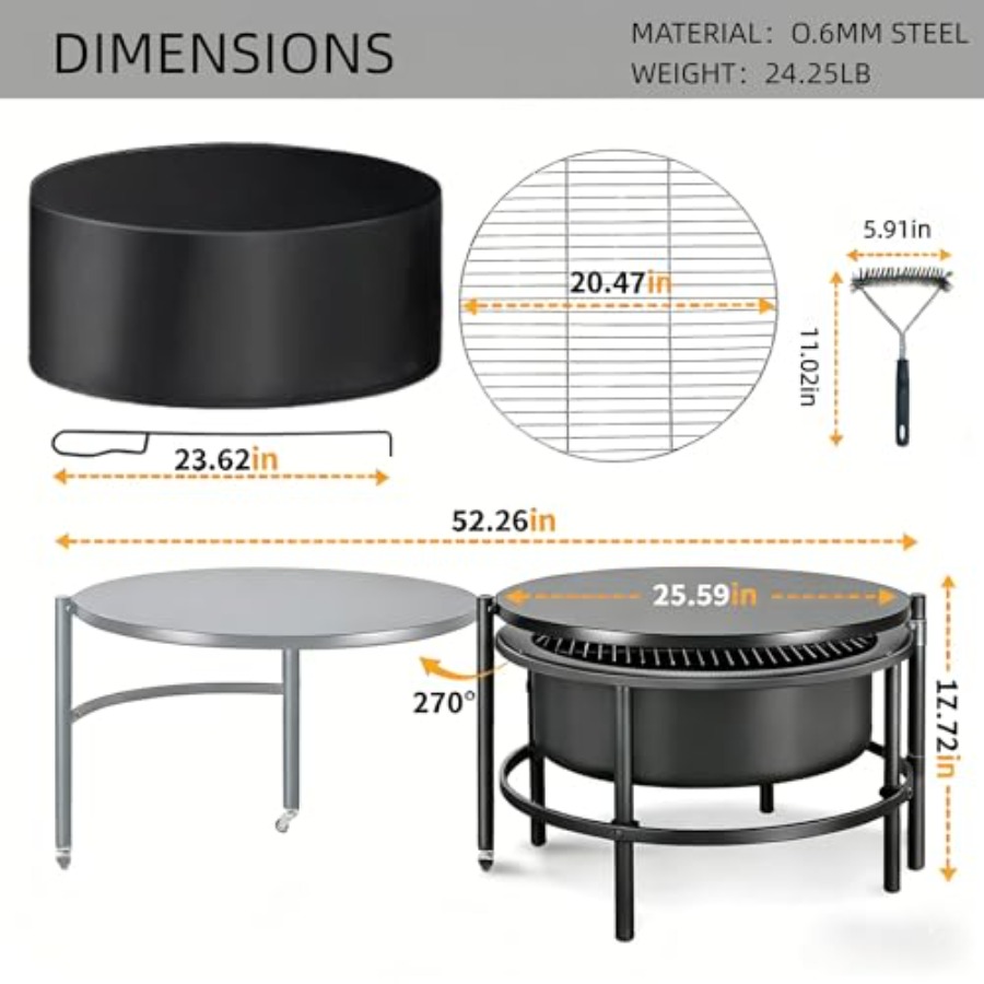 Outdoor fire pit for backyard  - Fire Pit Bowl 评论和价格