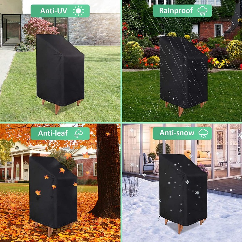 1/2/PCS Stacked Chair Dust Cov - Outdoor Furniture Cover Waterproof 评论和价格