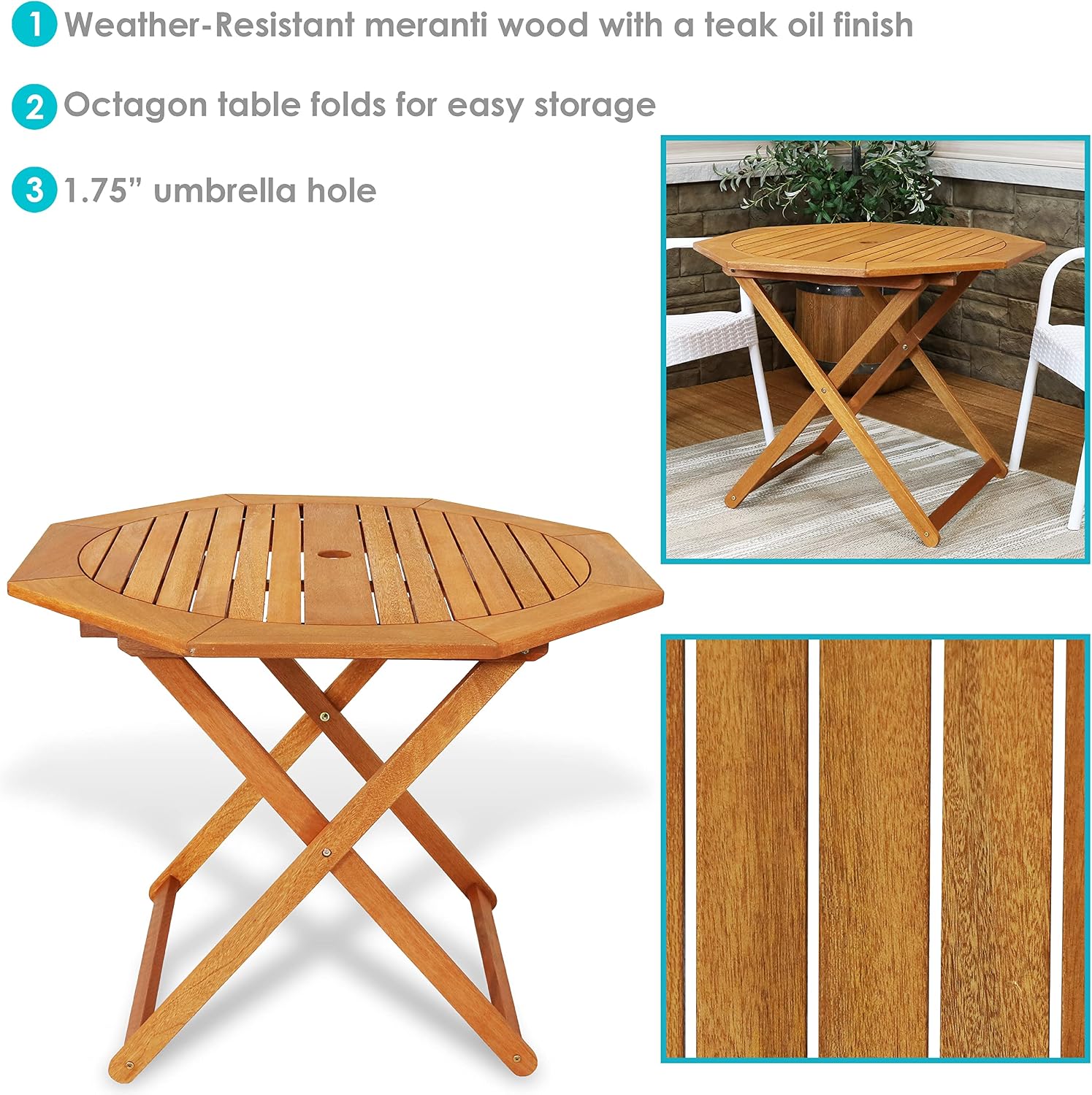 Meranti Wood Folding Outdoor T - Outdoor Furniture Teak 评论和价格