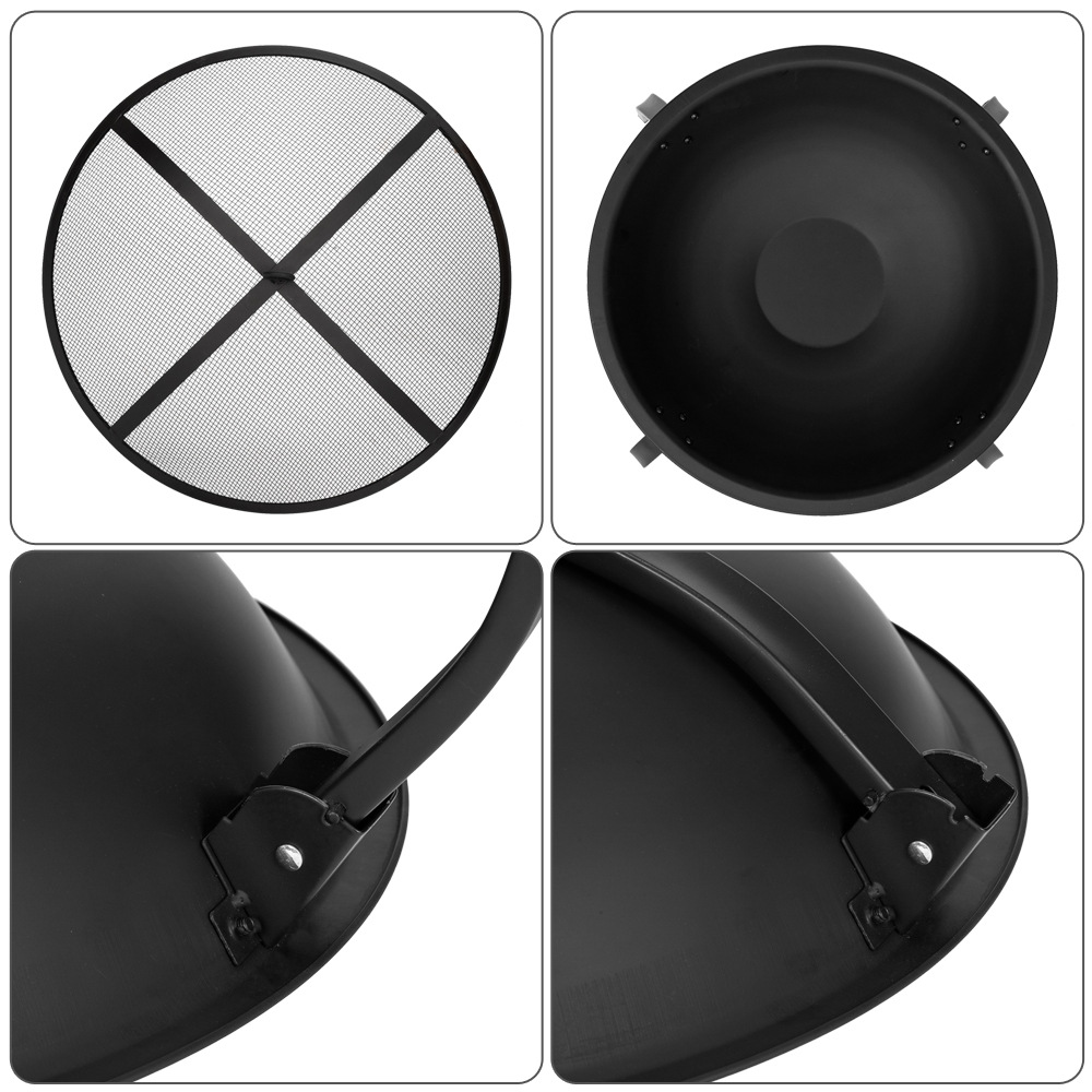 Heavy Iron Round Fire Oven Bas - Fire Pit Bowl 评论和价格
