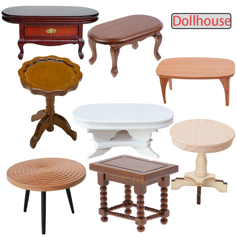 1:12 Dollhouse Miniature Round - Outdoor Furniture Wood 评论和价格