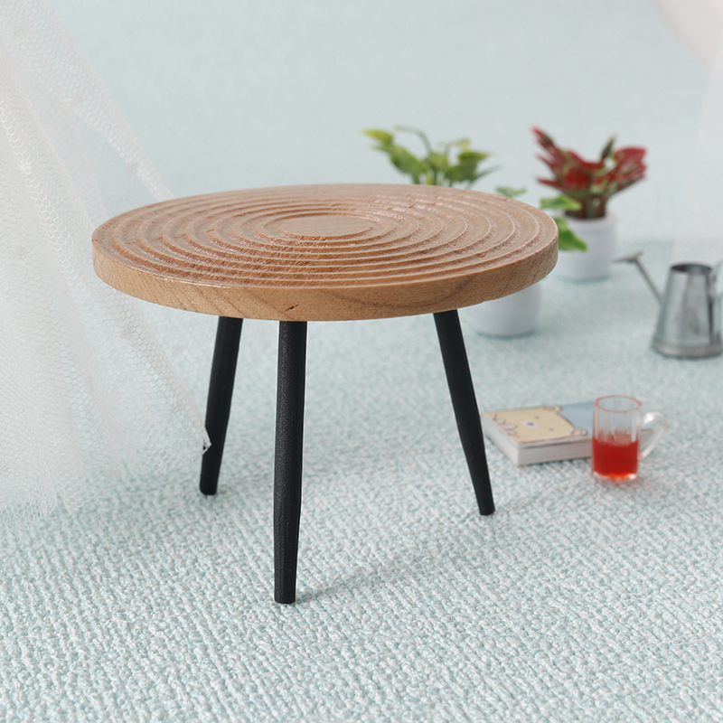 1:12 Dollhouse Miniature Round - Outdoor Furniture Wood 评论和价格