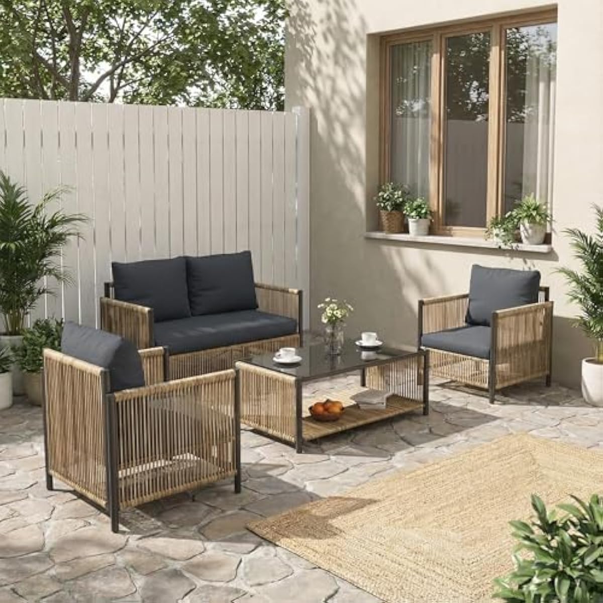 Outdoor Bohemian Wicker Set Fe - Outdoor Furniture Plus 评论和价格