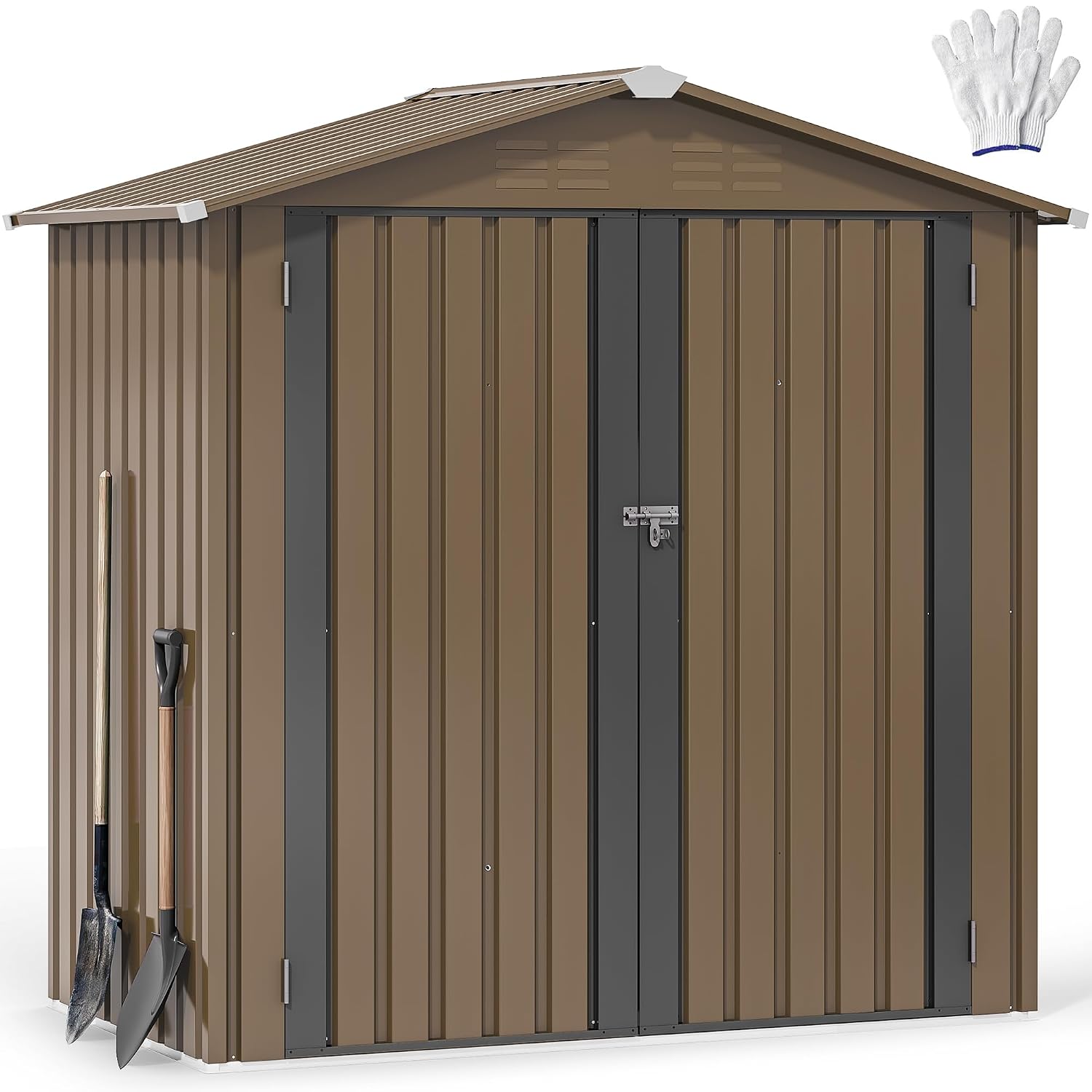 6x4ft Metal Outdoor Storage Sh - Outdoor Furniture With Storage 评论和价格