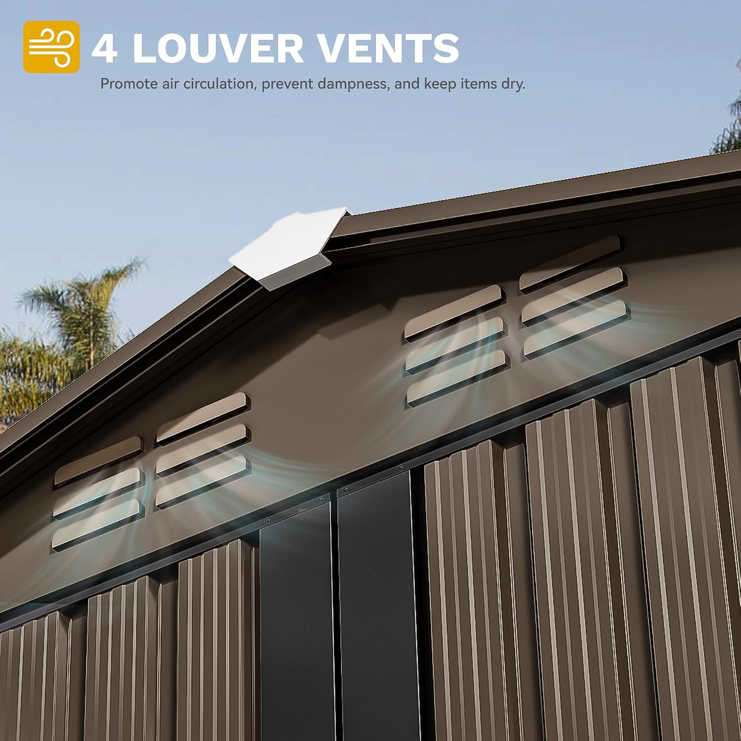 6x4ft Metal Outdoor Storage Sh - Outdoor Furniture With Storage 评论和价格