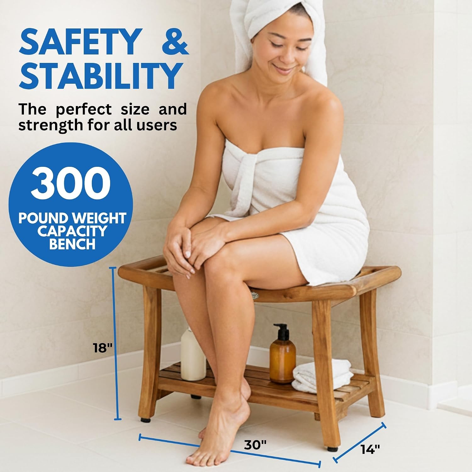 Teak Shower Bench Spa Bath Sho - Outdoor Furniture Teak 评论和价格