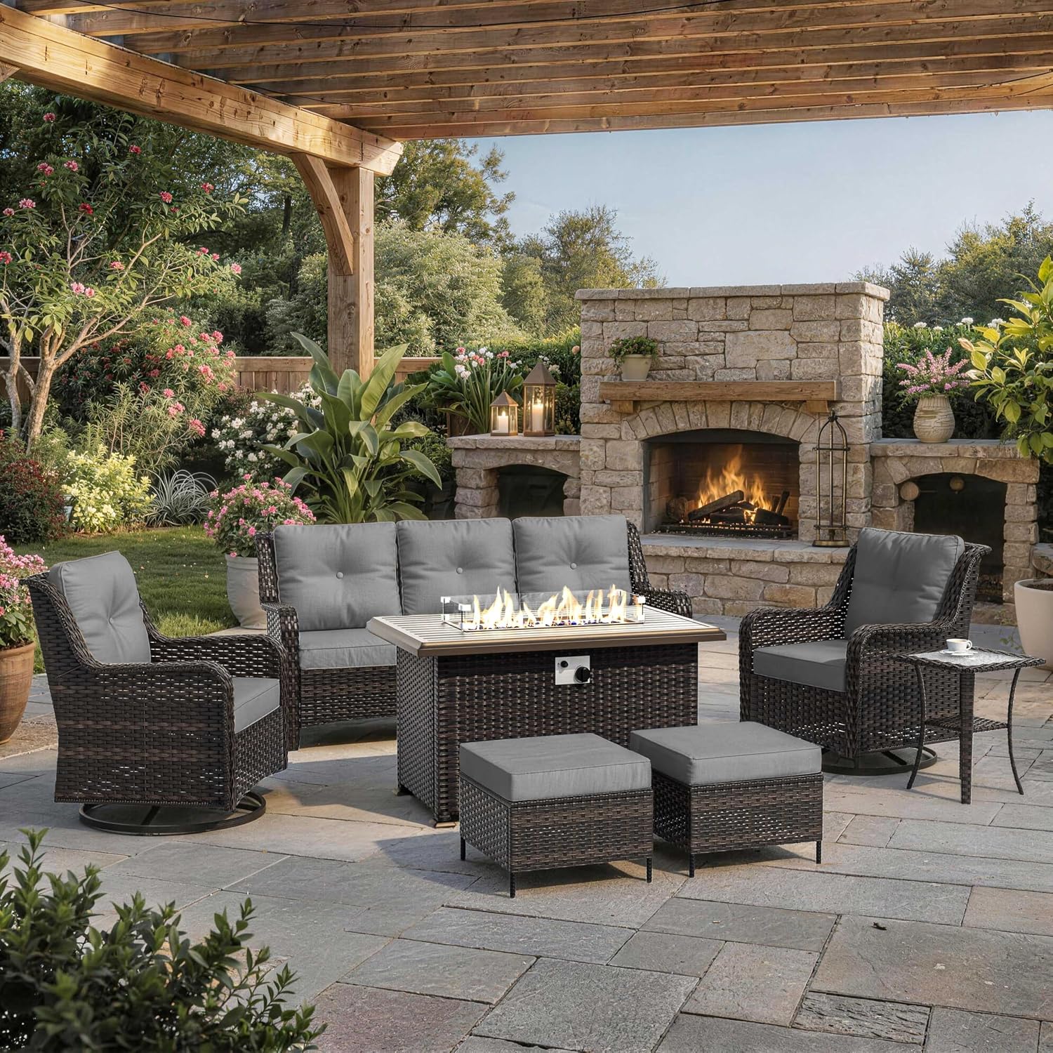 7-Piece Patio Furniture Set, O - Outdoor Furniture Ideas 评论和价格
