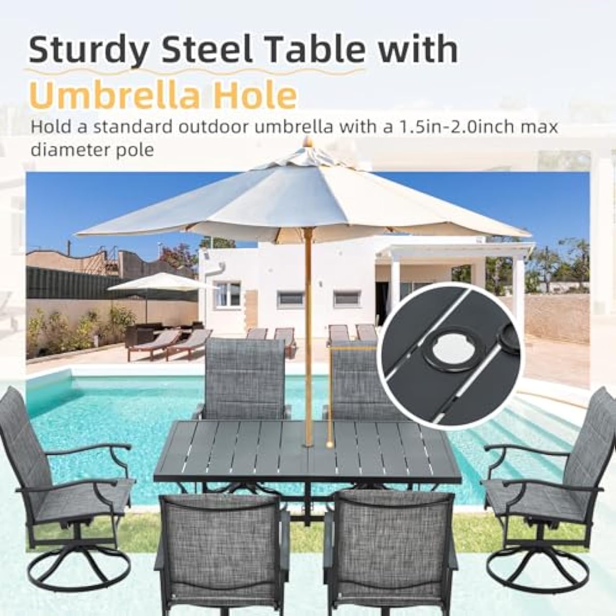 6-Piece Modern Outdoor Dining  - Outdoor Furniture Plus 评论和价格