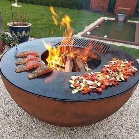 Large Wood Fired Barbecue Char - Fire Pit Bowl 评论和价格
