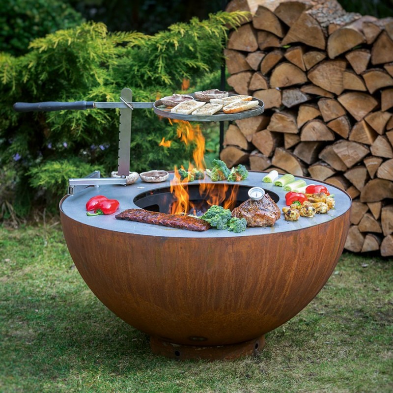 Large Wood Fired Barbecue Char - Fire Pit Bowl 评论和价格