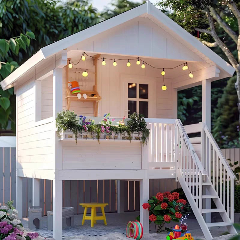 Kindergarten Playhouse Outdoor - Outdoor Furniture Wood 评论和价格