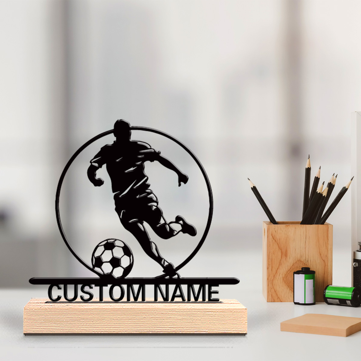 Custom Soccer Player Metal Sta - Outdoor Furniture Wood 评论和价格