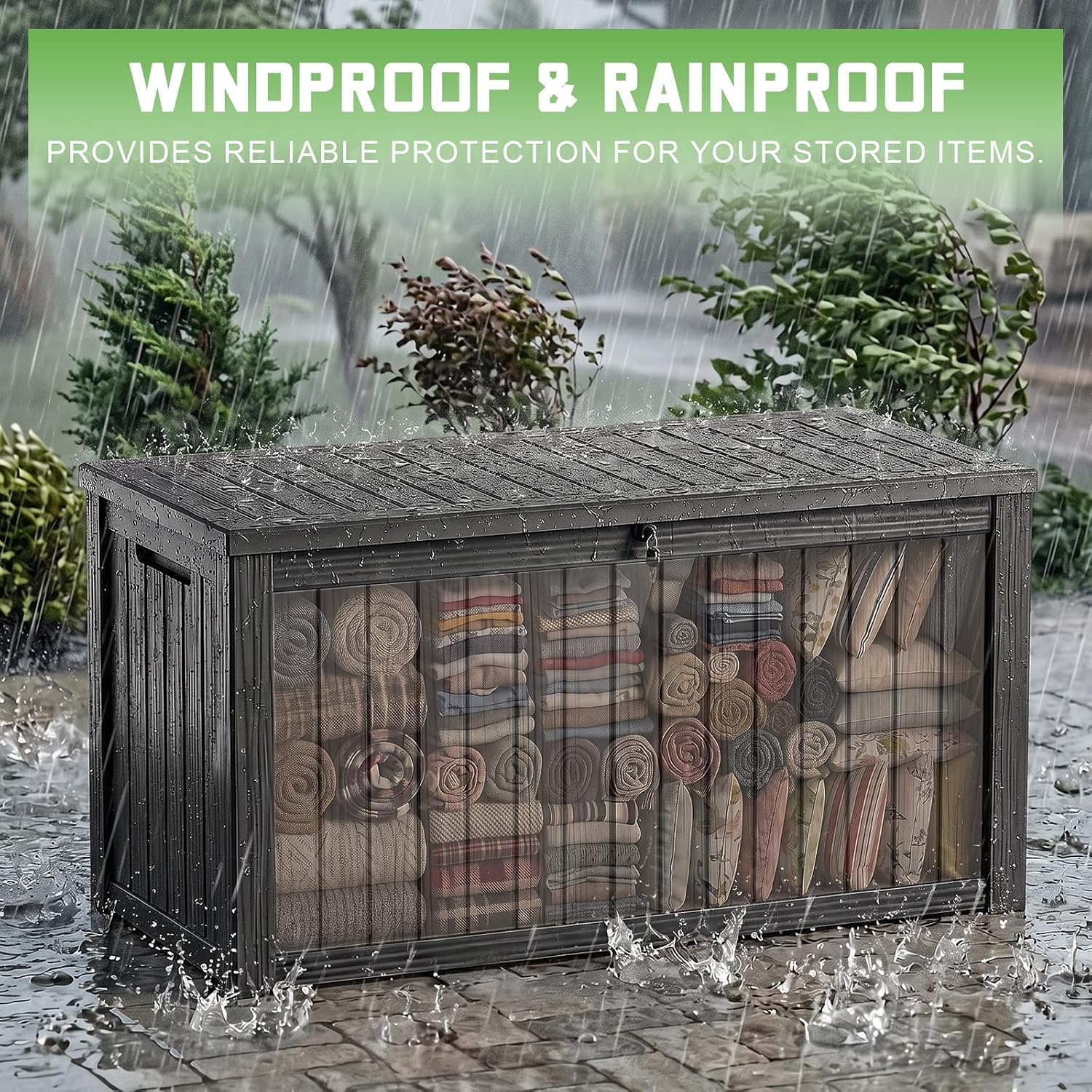 200 Gallon Lockable Resin Deck - Outdoor Furniture With Storage 评论和价格