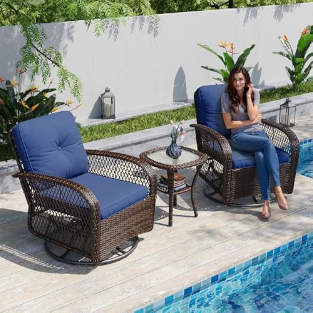3-Piece Modern Outdoor Bistro  - Outdoor Furniture Plus 评论和价格