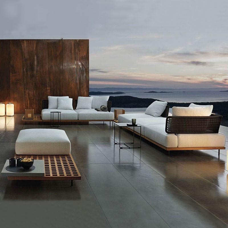 qw-Outdoor Sofa Patio Villa Te - Outdoor Furniture Teak 评论和价格