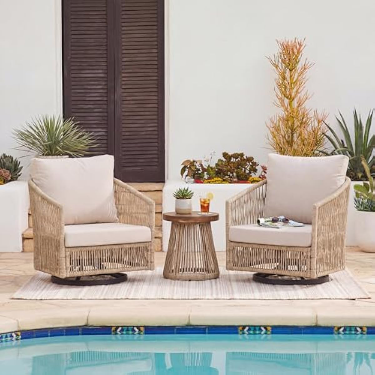 Modern 3-Piece Outdoor Bistro  - Outdoor Furniture Plus 评论和价格