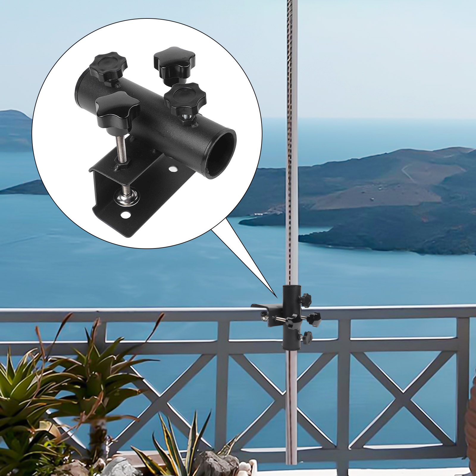 Balcony Umbrella Holder Clamp  - Outdoor Furniture Ideas 评论和价格