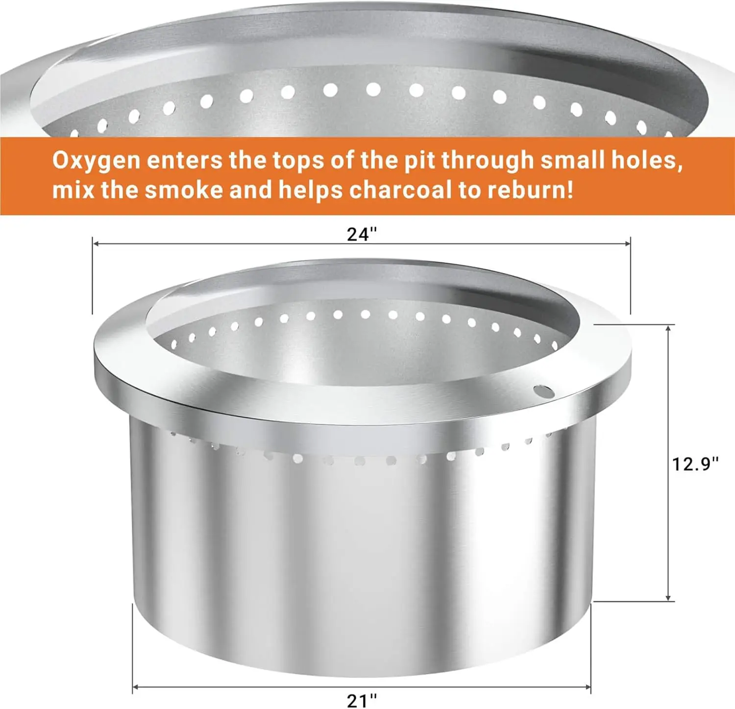 24 Inch Outdoor Smokeless Fire - Fire Pit Bowl 评论和价格