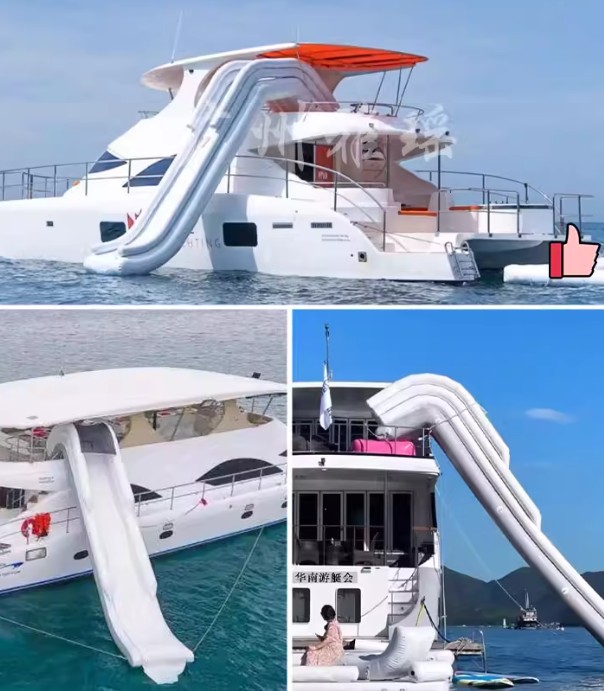 Inflatable water yacht slide b - Outdoor Furniture For Pool 评论和价格