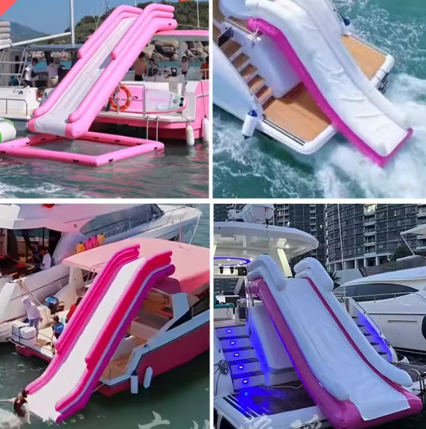 Inflatable water yacht slide b - Outdoor Furniture For Pool 评论和价格
